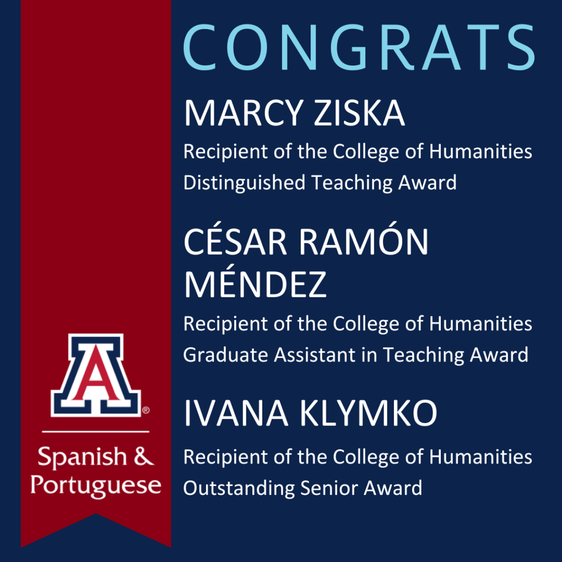 Congrats Spring 2023 Awardees